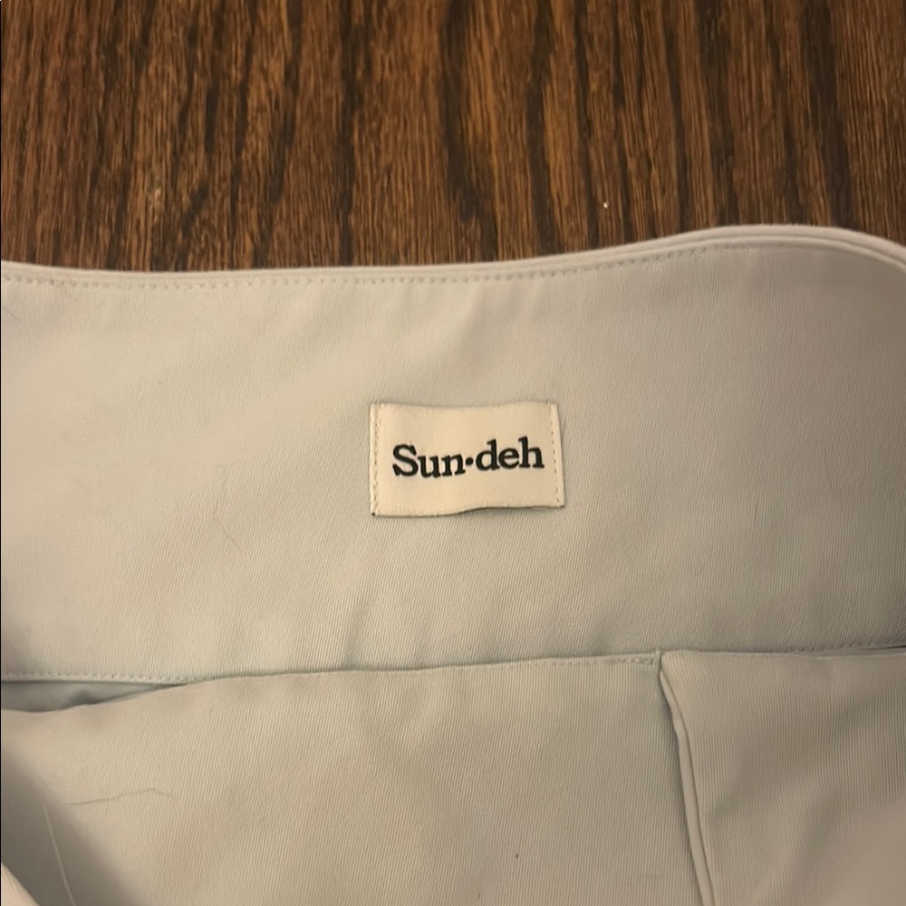 Aritzia Baby Blue Mini Pencil Skirt Casual Wear - Picture 2 of 3